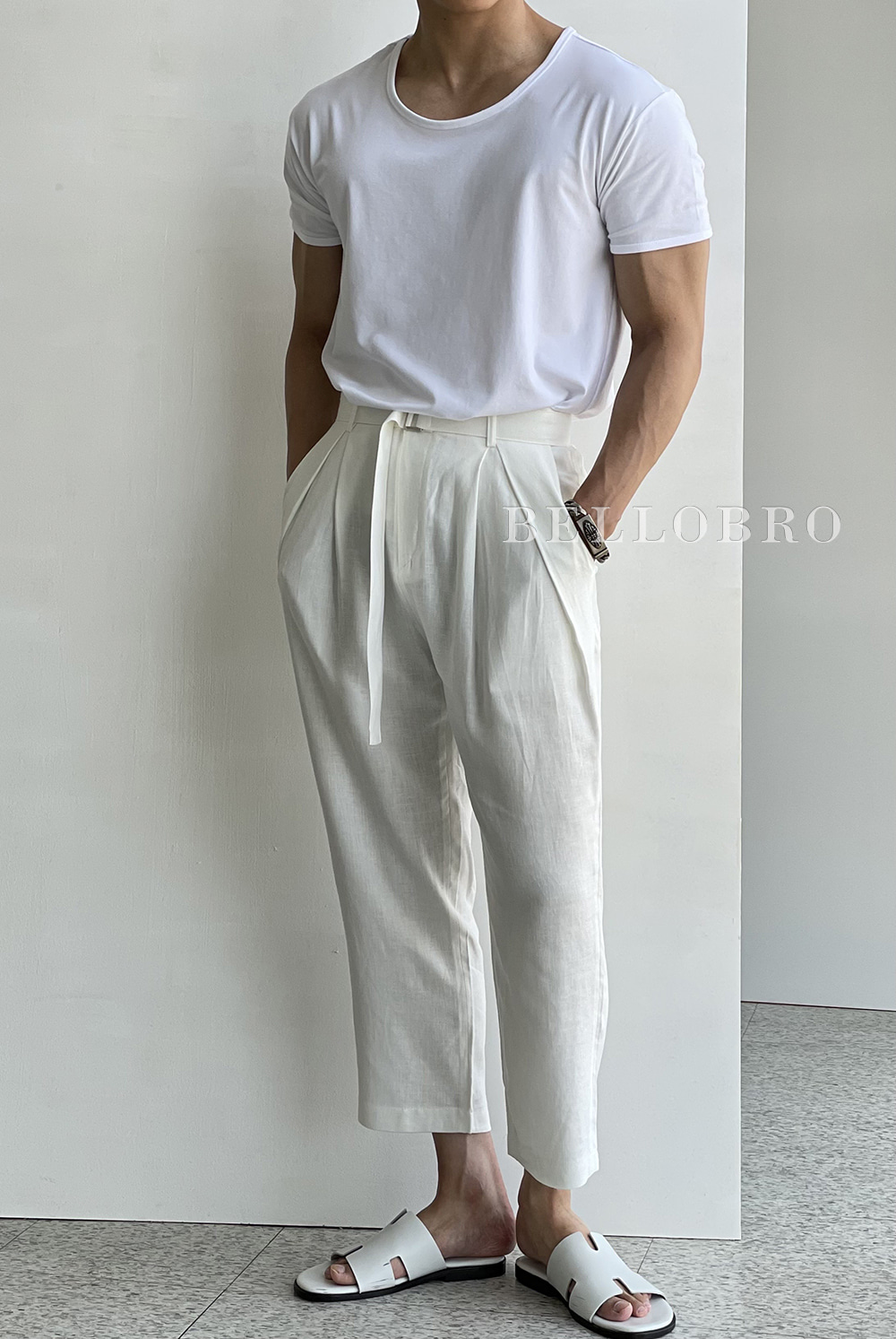 Bellobro crop linen pants (04)